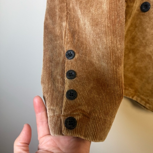 Pol Double Breasted Corduroy Casual Blazer Caramel Brown Tan Size Large - Picture 4 of 8